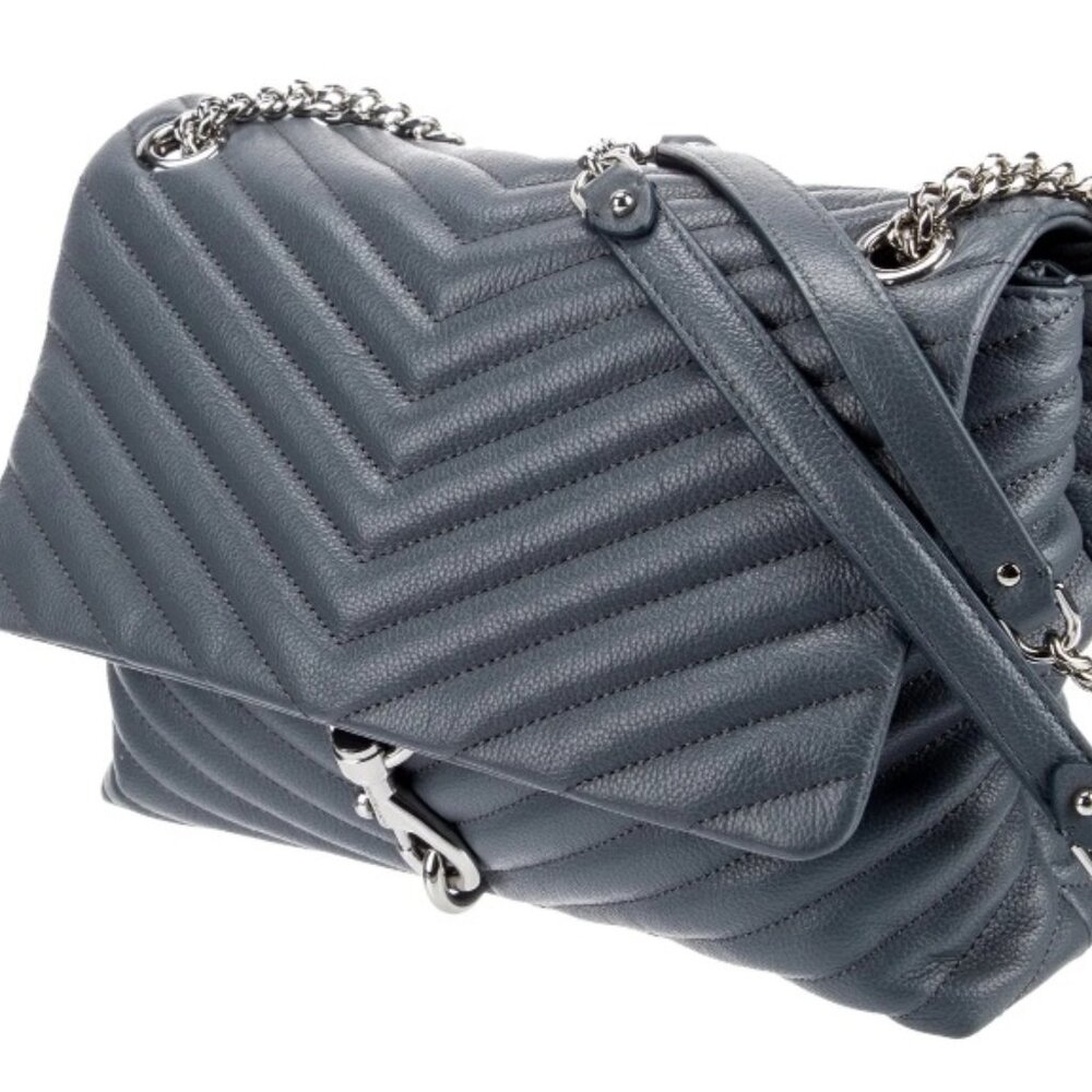 Rebecca Minkoff Edie Flap Shoulder Bag-  Excellent Condition- Blue Leather